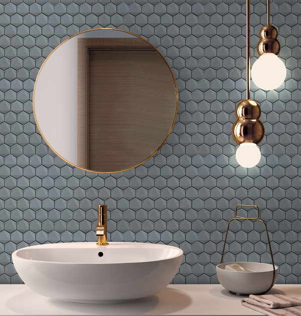 DARK GREY 3D HEXAGON MOSAIC | KAROTILE | Producing Porcelain Tile Mosaics